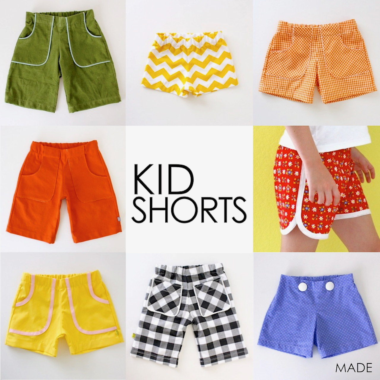 Pattern: KID Shorts ages 12 months to 10 years MADE EVERYDAY