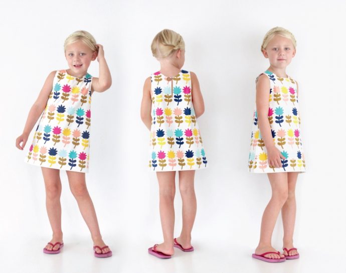 Girl's A-line Sheath Dress Tutorial and PDF Pattern (in sizes 3-7) -  Scattered Thoughts of a Crafty Mom by Jamie Sanders